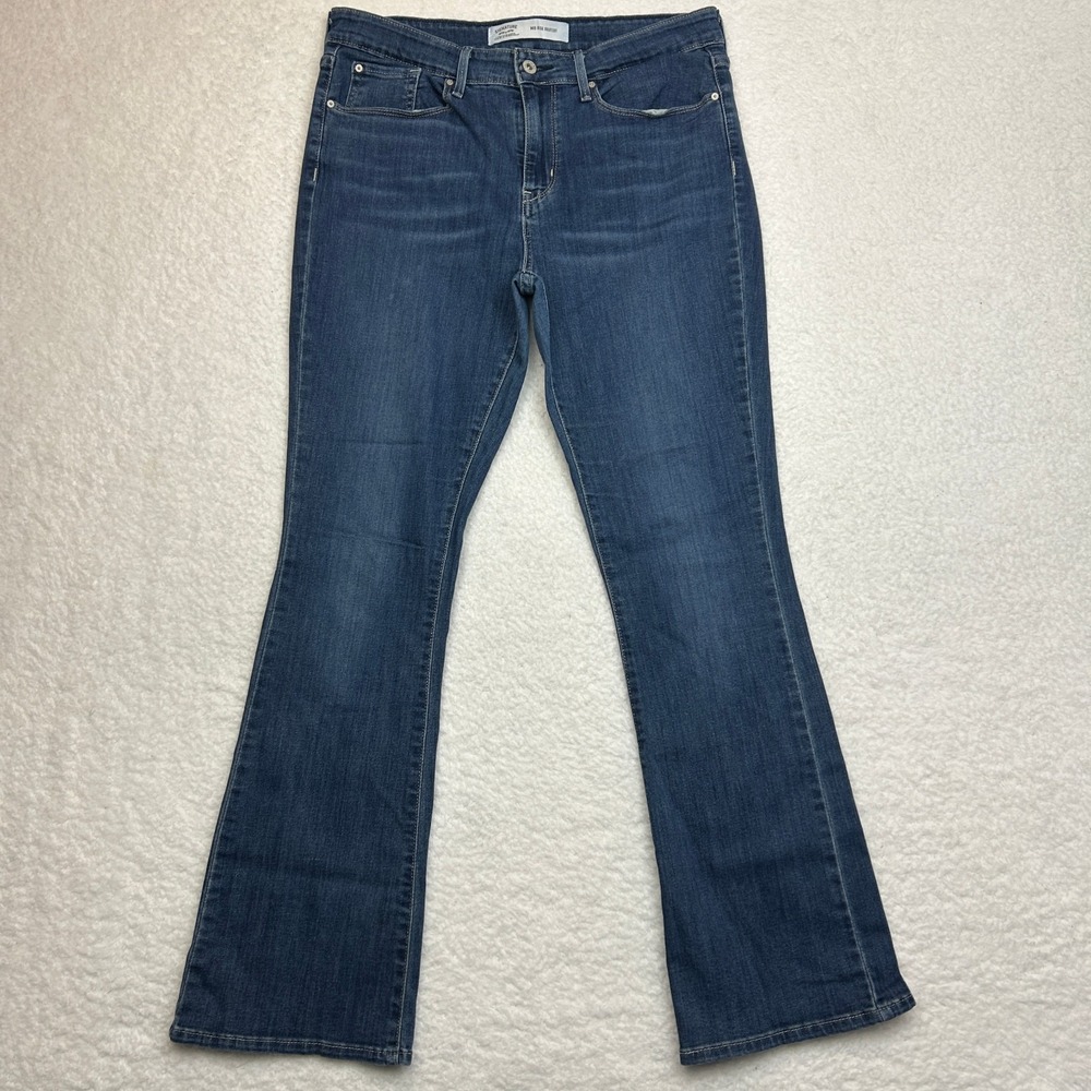 Levi Strauss Signature Jeans Womens 12M (32x30.5) Mid Rise Bootcut Stretch Denim